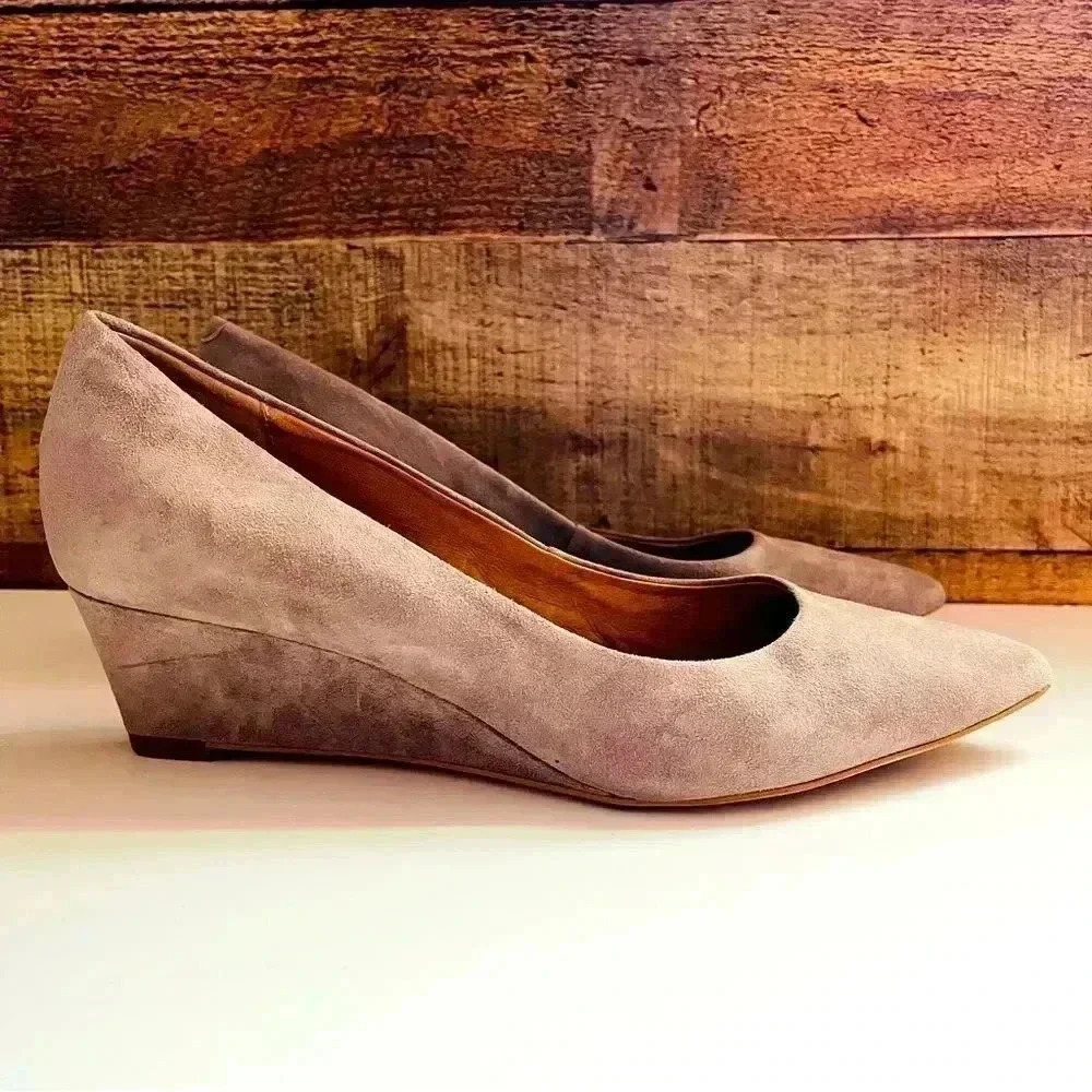 Corso Como Suede Wedged Flats - Picture 2 of 7